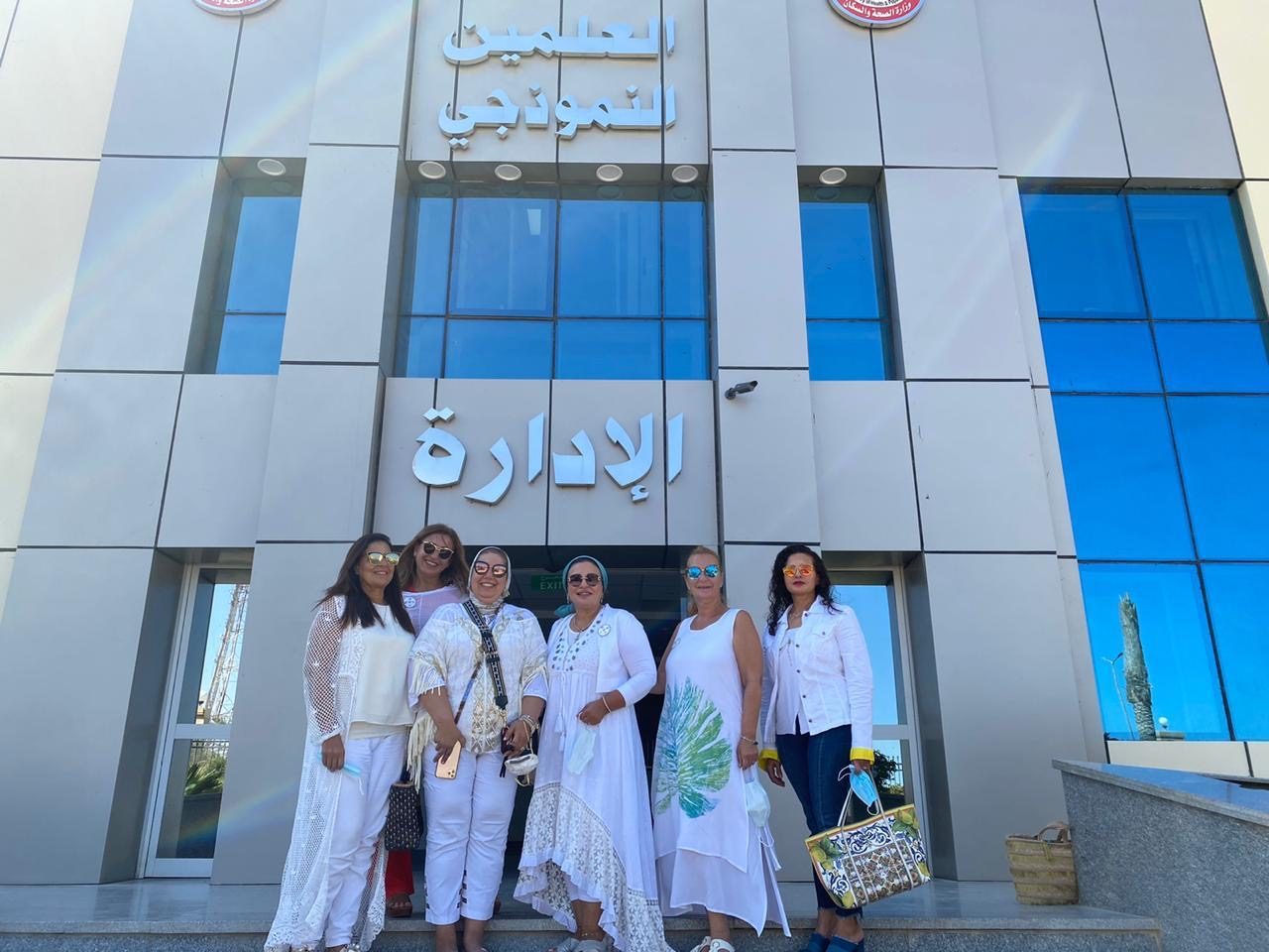 1-District Chairman accompanied with ISO and IWPresidents & members at El Alamein Hospital