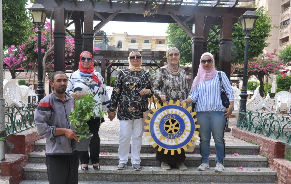1- members of IWC of Tanta Planting a tree