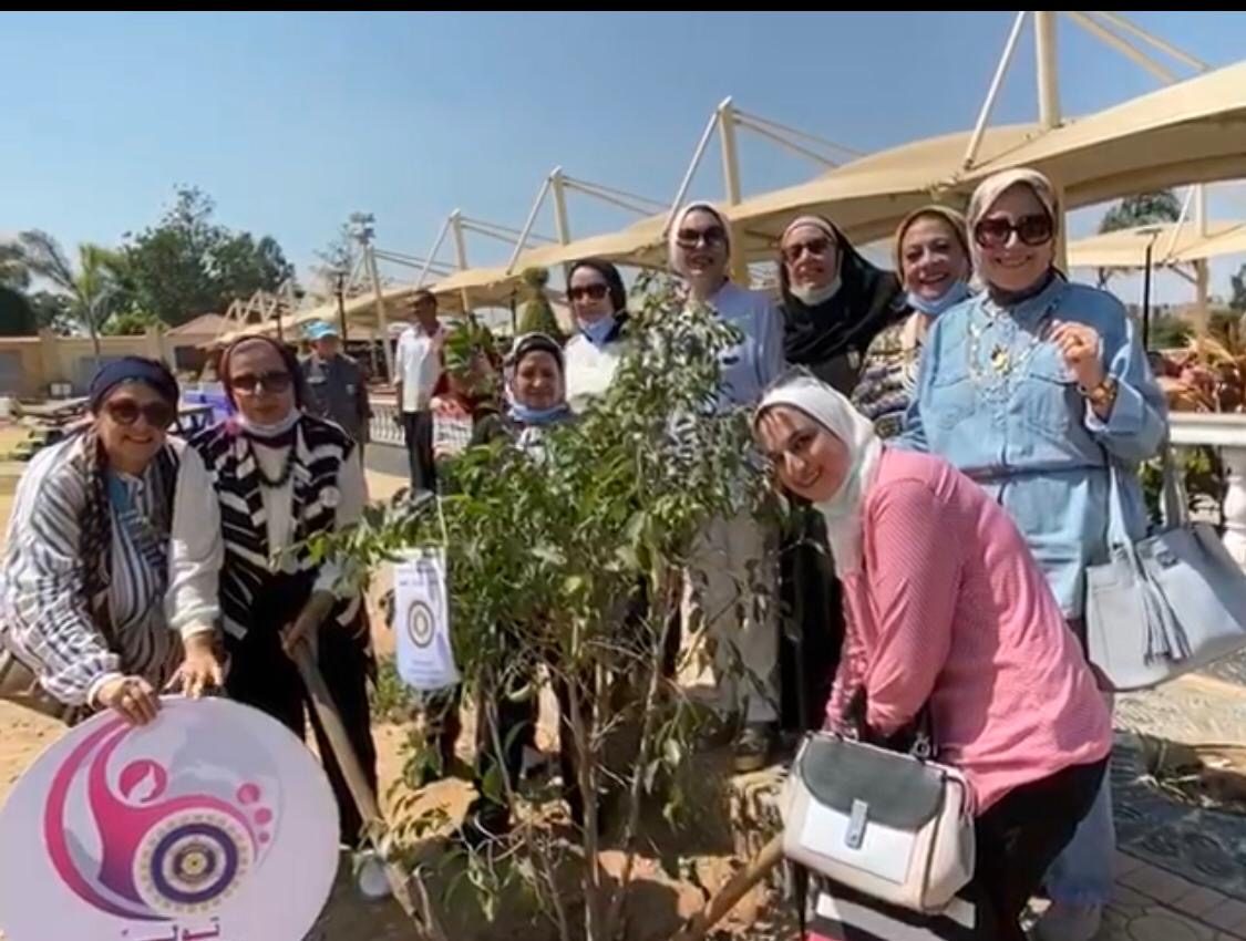 Members of IWC of El Mansoura Planting Trees