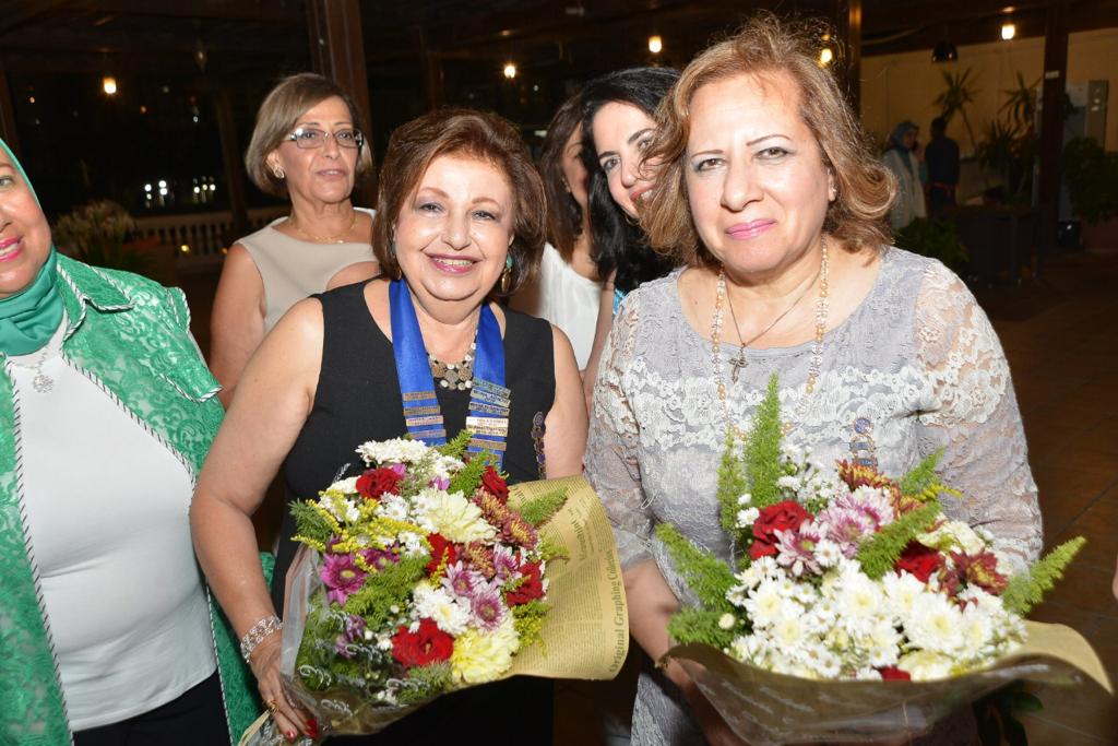Past President Mrs.Amel Saad & the new president Dr. Mervat Ramsis