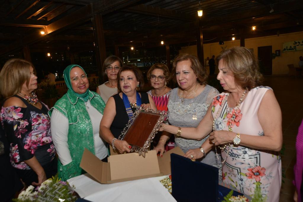 members of IWC of Alexandria Mediteranean Presented a gift to the P President