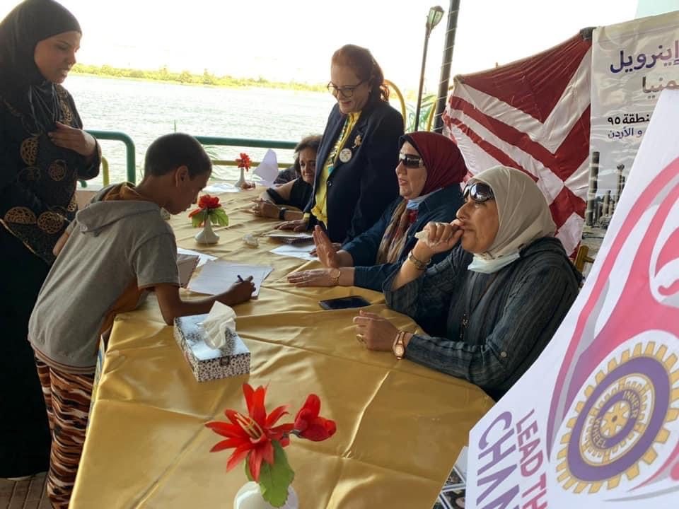 1-IWC of El Minya members Distributed the supplies and Provided the school fees