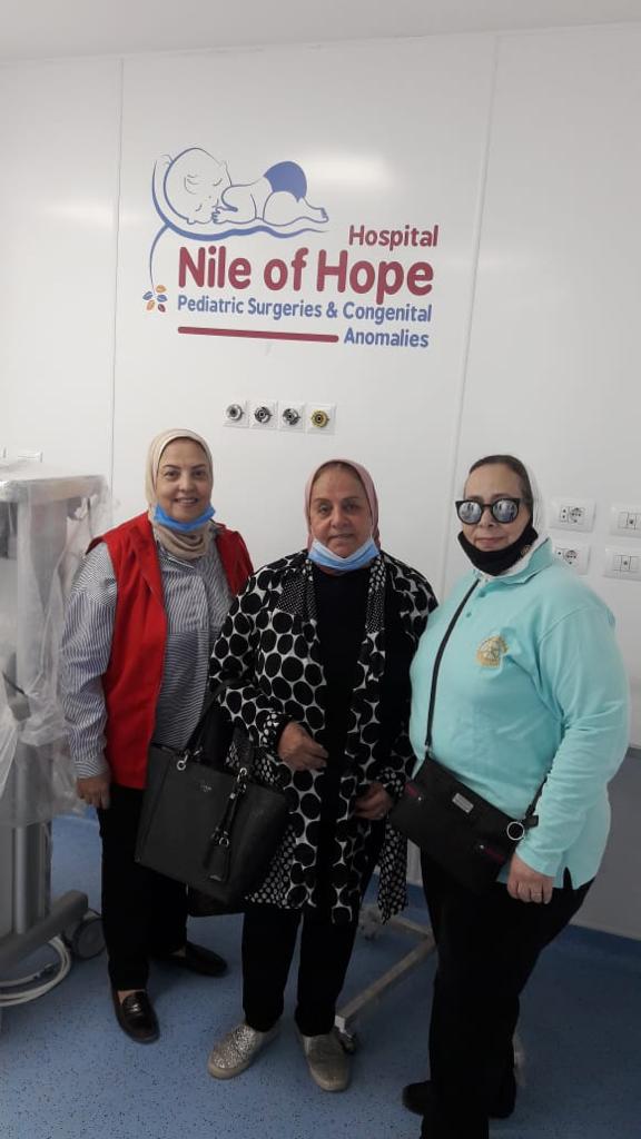 Mrs. Nadia Mohye El Din aand Dr. Nagwa El Oreibi at Nile of Hope Hospital