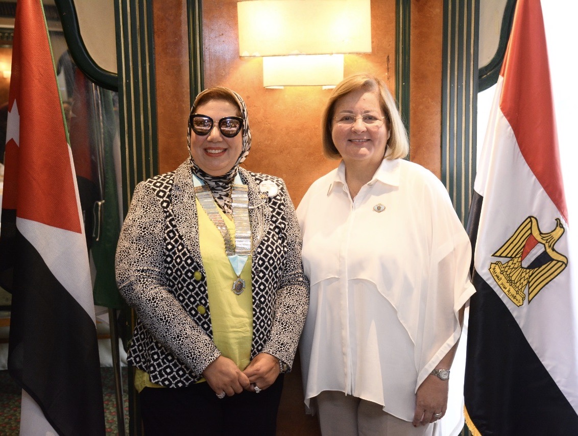 Mrs.Iman El Bashari NR and Mrs.Mona Aref Chairman of D95 Egypt & Jordan