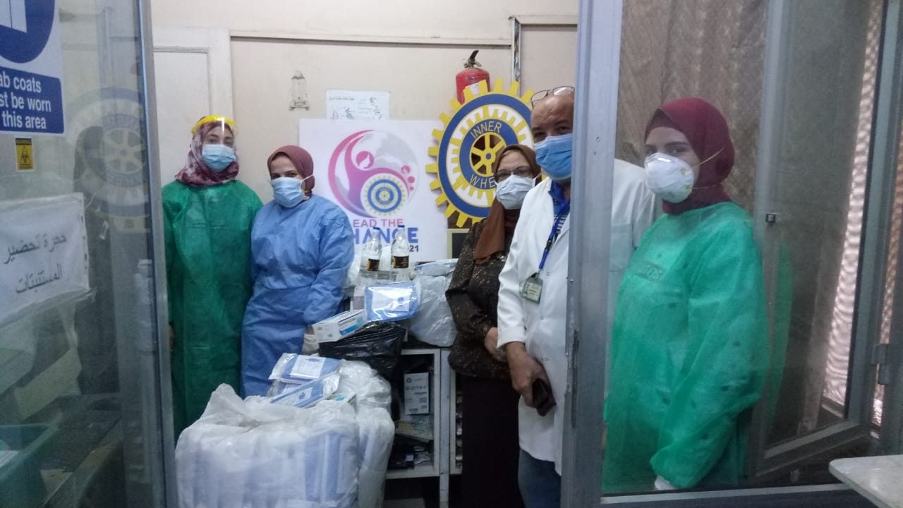1-IWC of Tanta donating Medical supplies to Tanta fever Hospital (2)