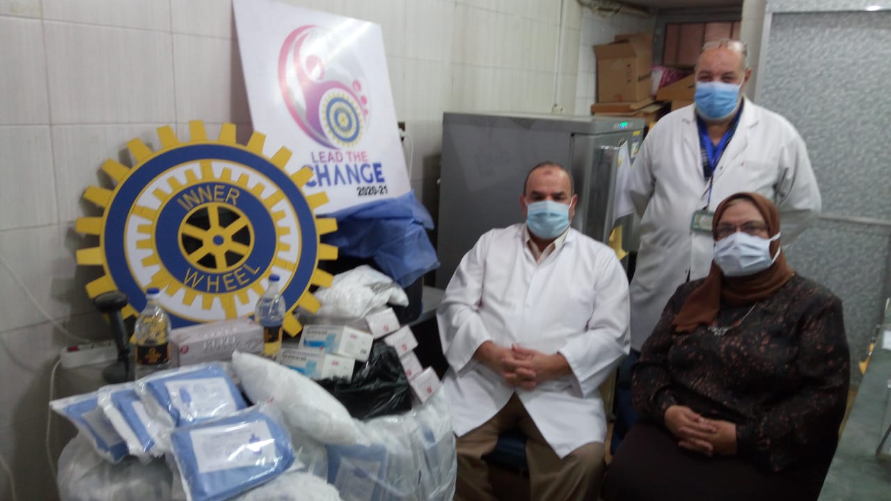 IWC of Tanta donating Medical supplies to Tanta fever Hospital