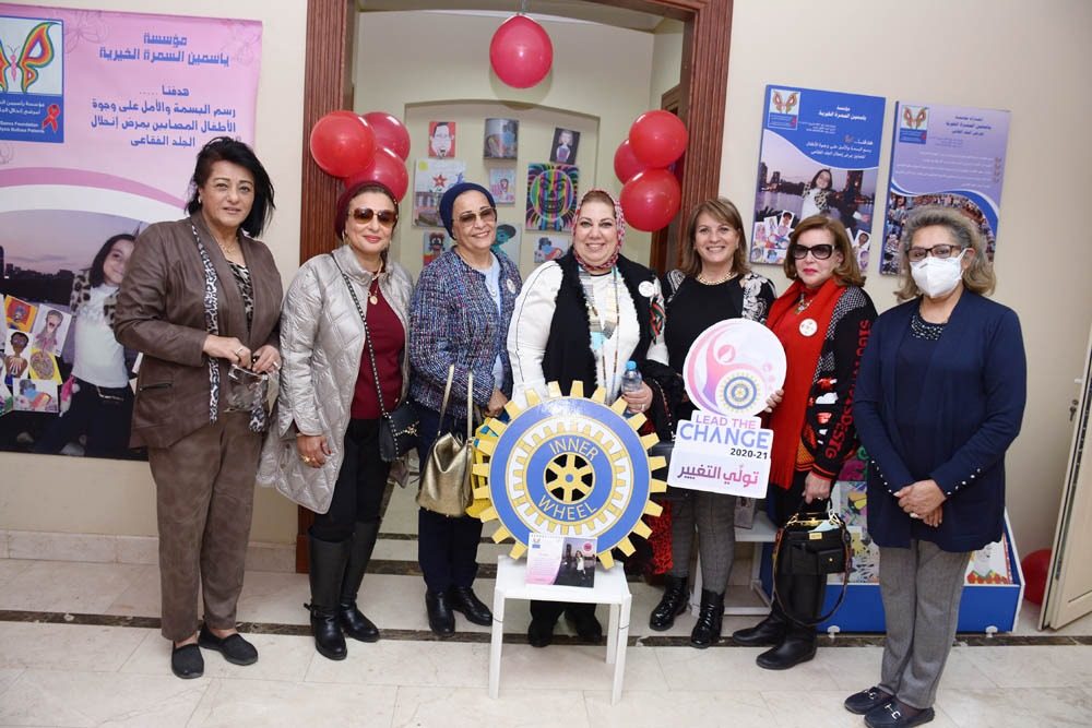 Mrs. Mona Aref D95 & Excutive committee at Yasmine El Samra Charitable Foundation