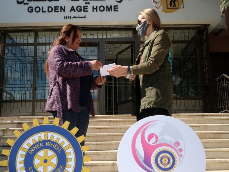 1- Presideent of IWC of Amman Petra offered a financial donation to White bed association