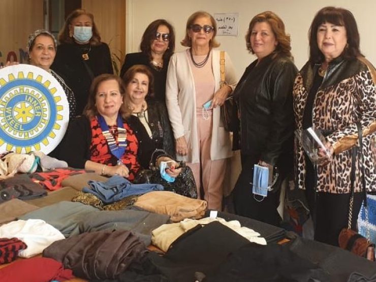 1- President & members of IWC of Alexandria Mediterranean at the Oncology Center Exhibition