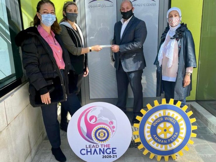 President of IWC of Amman Petra offered financial donation to the Karmal Oyounak initiative