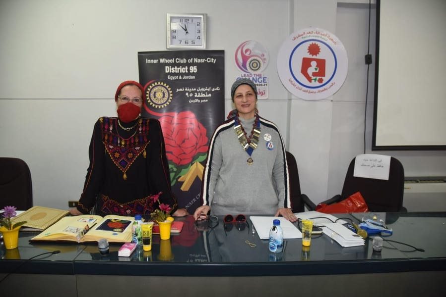 1-President of IWC of Nasr City and Mrs. Shahinaz Hashem head of the association
