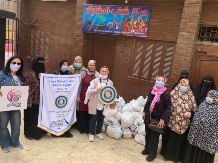 1-Distribution of Ramadan food bags at Mashabak Youth Center-Illetaracy classes Students