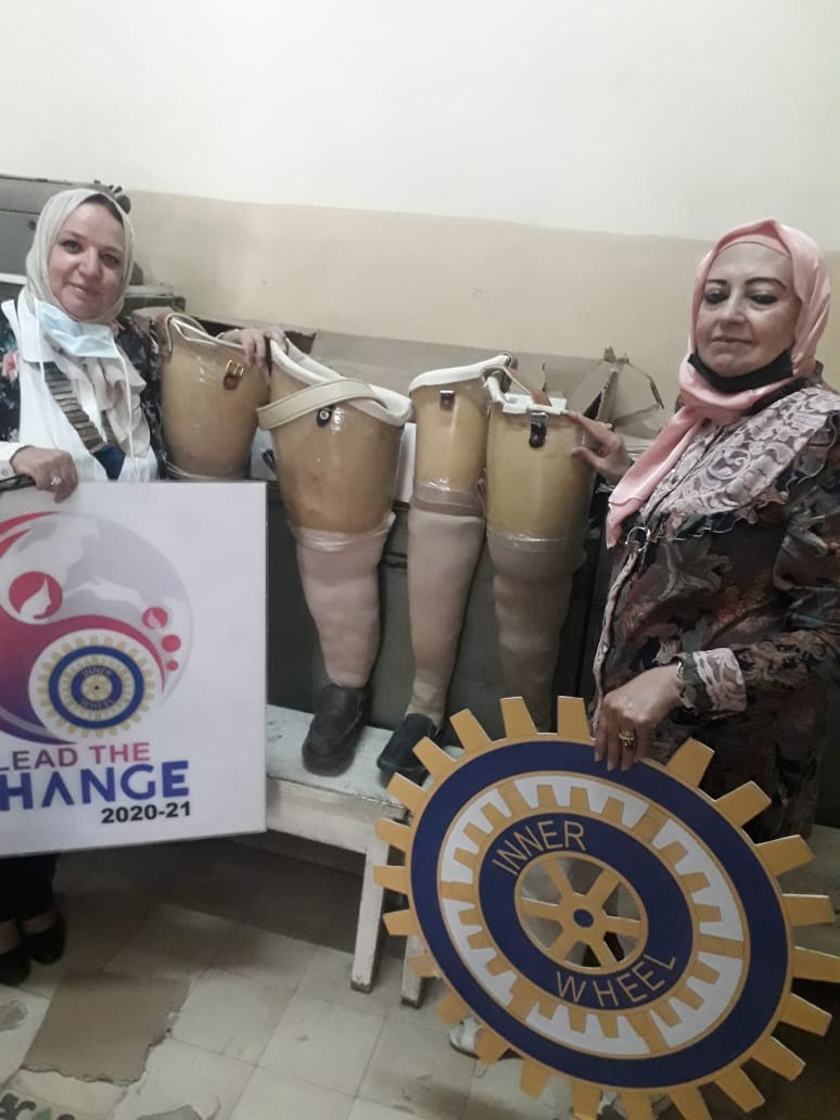 1-President of IWC of Tanta& the trasurer of the club with the donating Artificial Limbs
