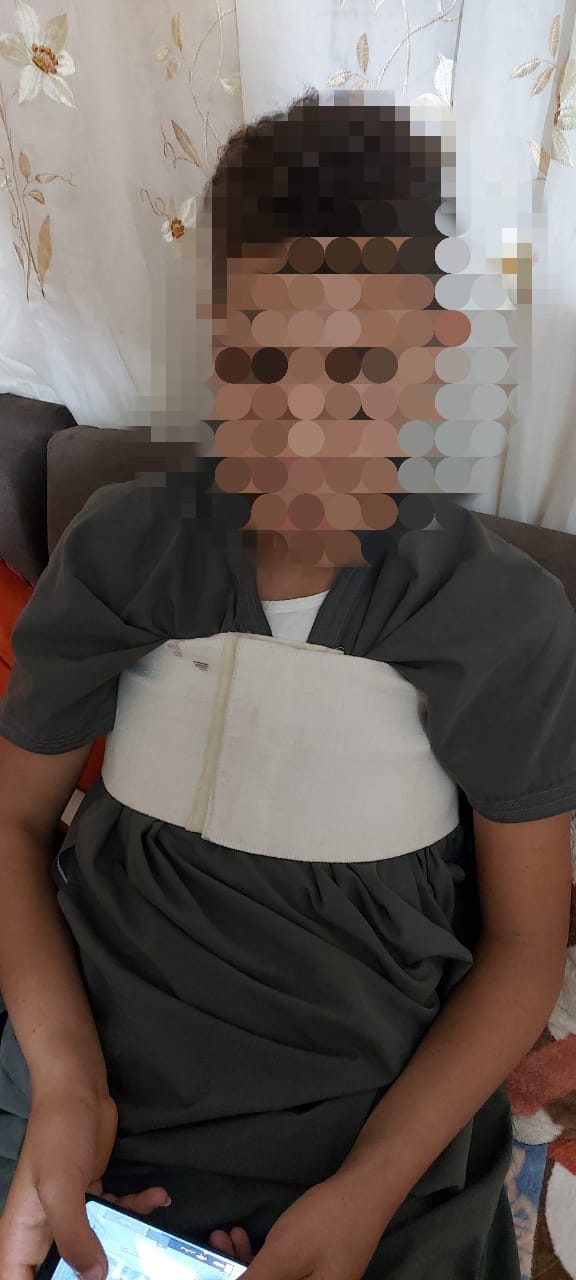 A fifteen year old youth after an open heart surgery