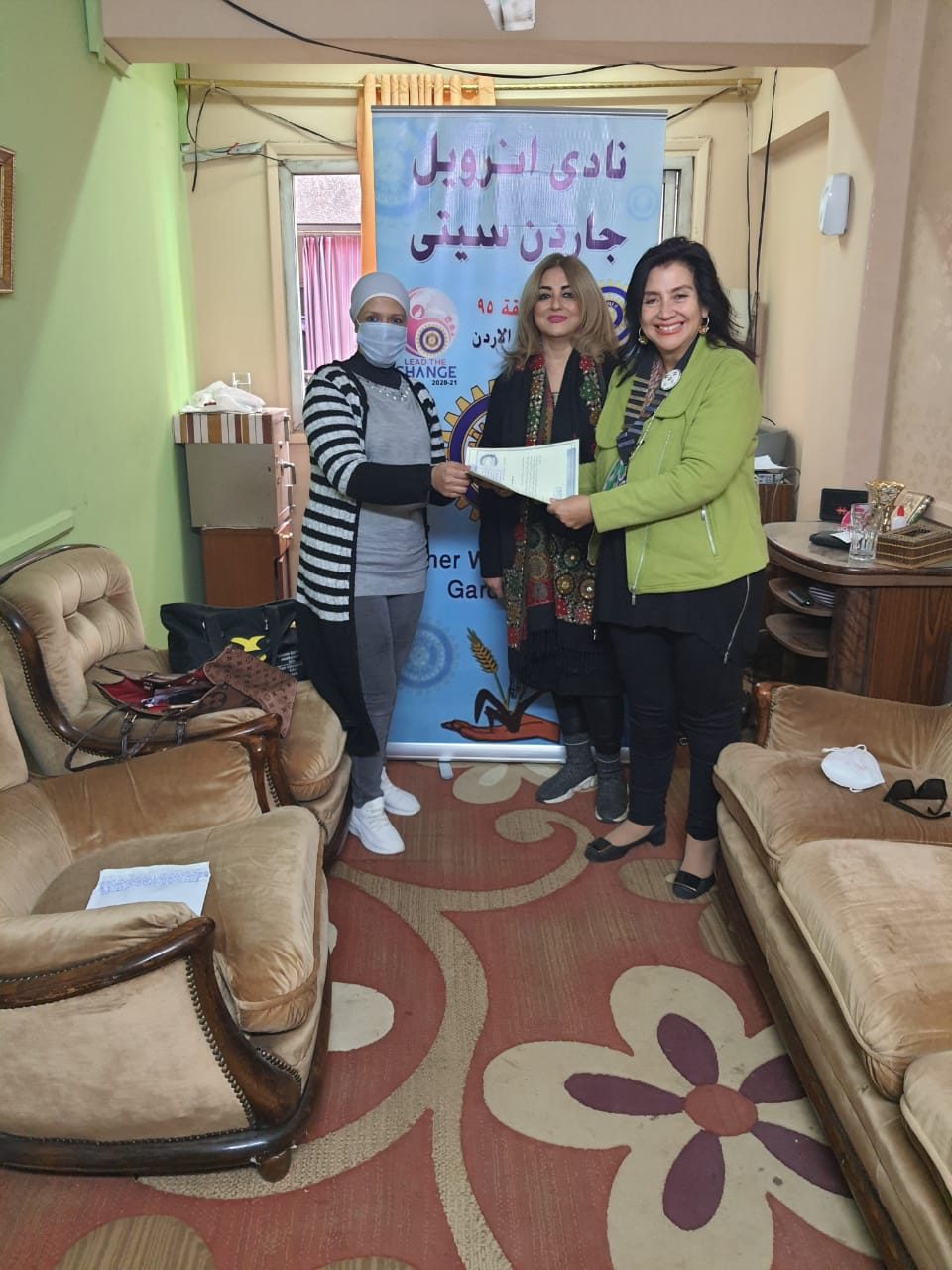 1-A donation from IWC of Garden City to Umm Hani Nursing Home