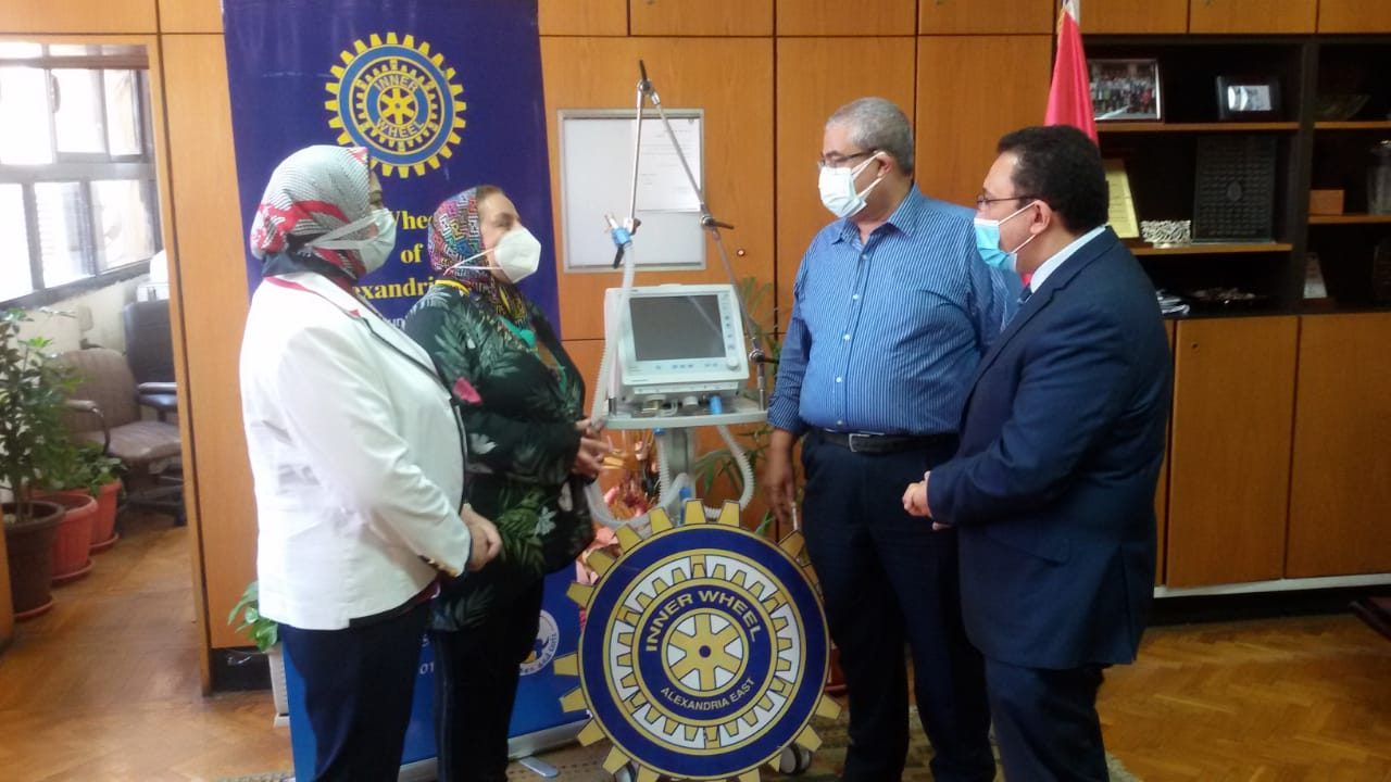 1-IWC of Alexandria East offering a ventilator to the Faculty of Dentistry