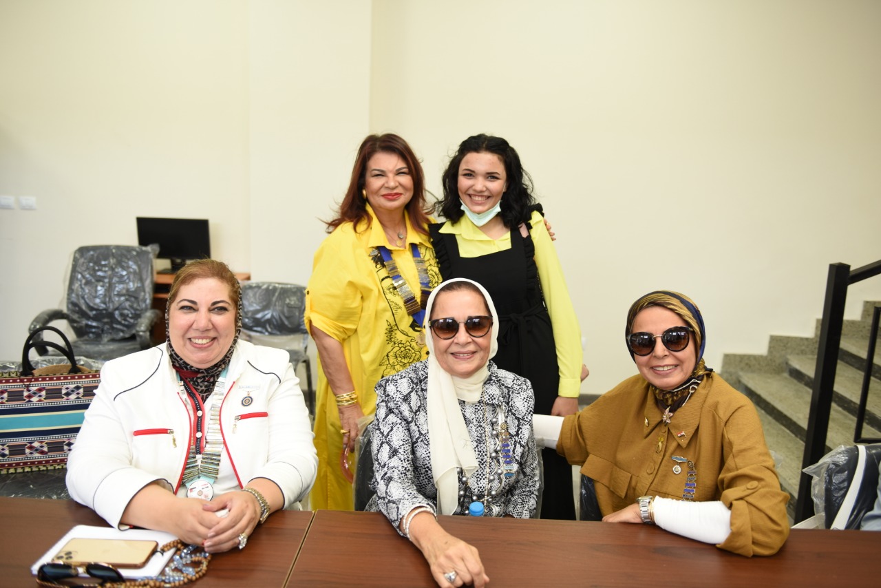 5-Mrs. Moan Aref D95 Chairman , Mrs. Samia Aboul Fetouh President of IWC of Zamalek,Hala Hagrass Vice Chairman & Iman Tarshoubi Editor