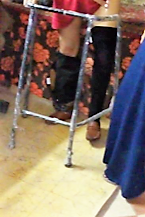 IWC of Alexandria Sporting offering an artificial limb to a diabetic patient.