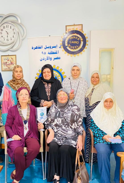 1-President & members of IWC of Cairo visiting Jasmine Elderly Home