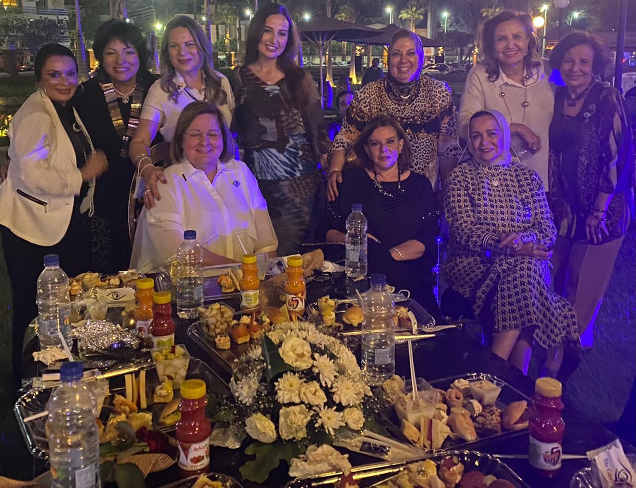 2-Mrs. Iman Al-Bashari, the National Representative, and Mrs. Hala Hagrass, the District Chairman , along with members of the board of directors of D 95 Egypt and Jordan attended the ceremony