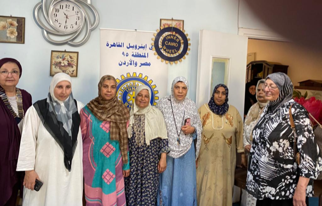 3- members of IWC of Cairo with the elderly