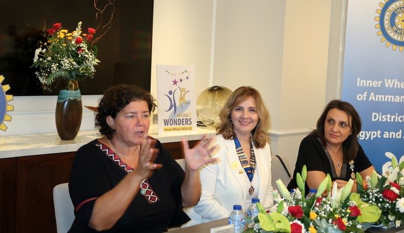 1-NR D95 Egypt & Jordan Suzan Kilani & Mona Hamzeh President of IWC of Petra During discussion of the book- Years of Struggle The Women’s Movement in Jordan