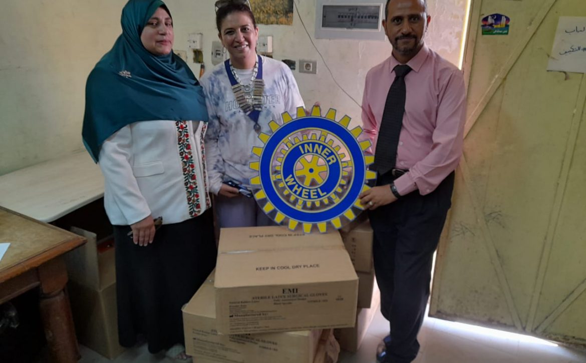 IWC of Alexandria El Nozha delivered 7 cartons of sterile gloves to Alexandria University Hospital