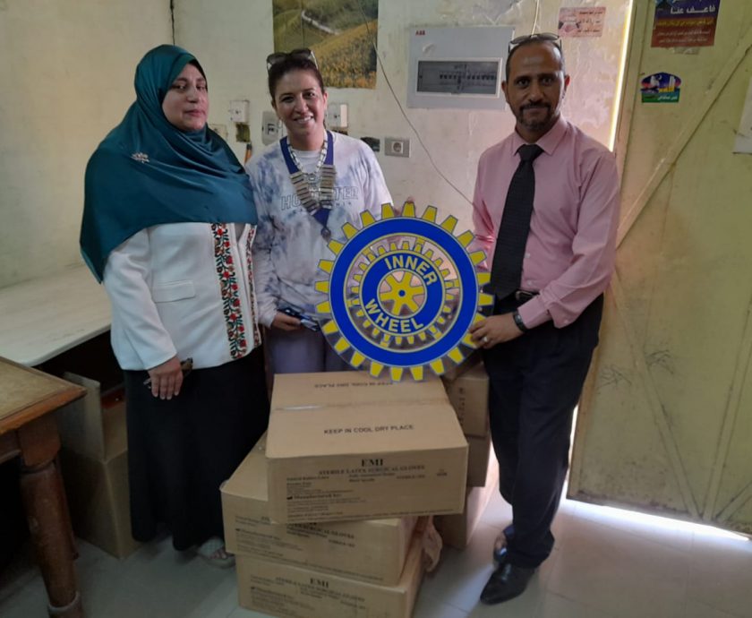 IWC of Alexandria El Nozha delivered 7 cartons of sterile gloves to Alexandria University Hospital
