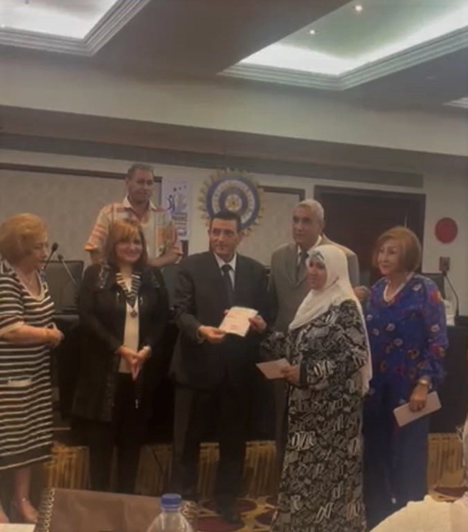 1-Dr. Mohamed Nassef, Head of the Commission for Adult Education and Literacy presented the certificate of literacy