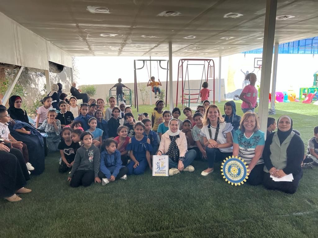 1-Students at El Talbiah refugee camp