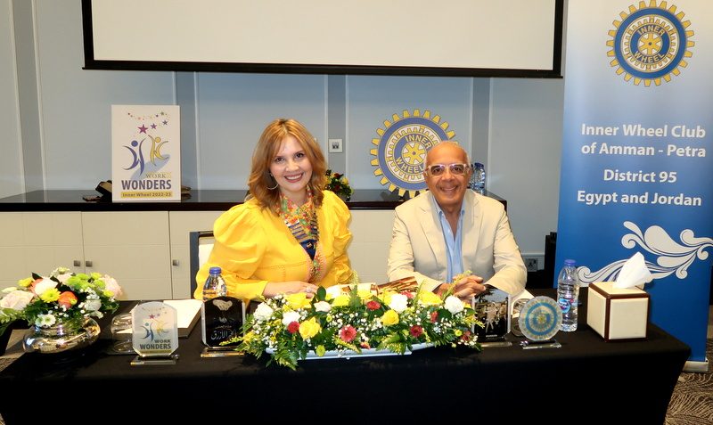 1-Mrs. Mona Hamzeh President of IWC of Petra and the Novelist Mr. Hisham El Keshen