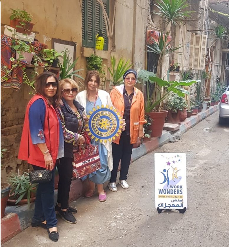 1-Members of IWC of Alexandria Mediterranean in the street has provided several pots