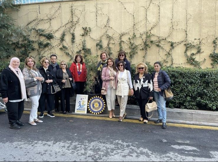 IWC of Amman Planting a tree at the gardens of Abdali Medical Center