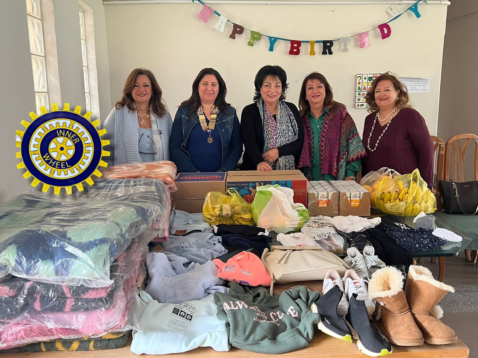 IWC of Giza supplied blankets, food and beverages to the Green Sunbulah shelter.