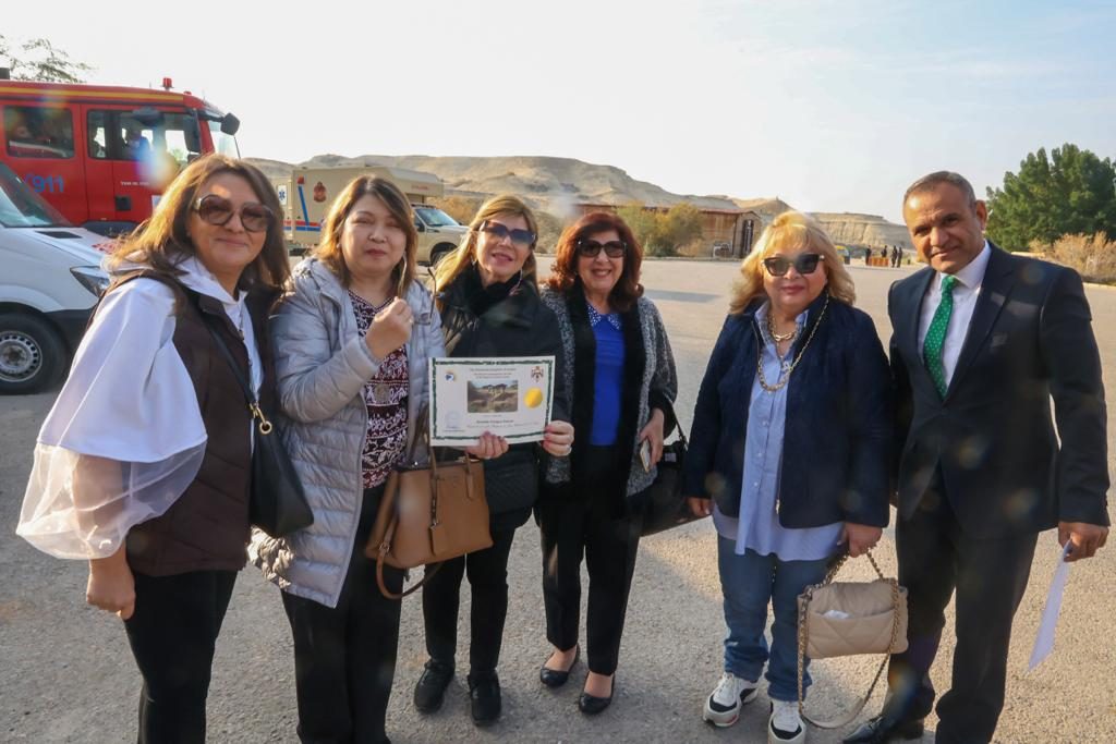 IIWP Mrs. Zenaida Farcon and her husband, visited the Baptism Site of Jesus Christ at Bethany on Jordan River in Dead Sea area