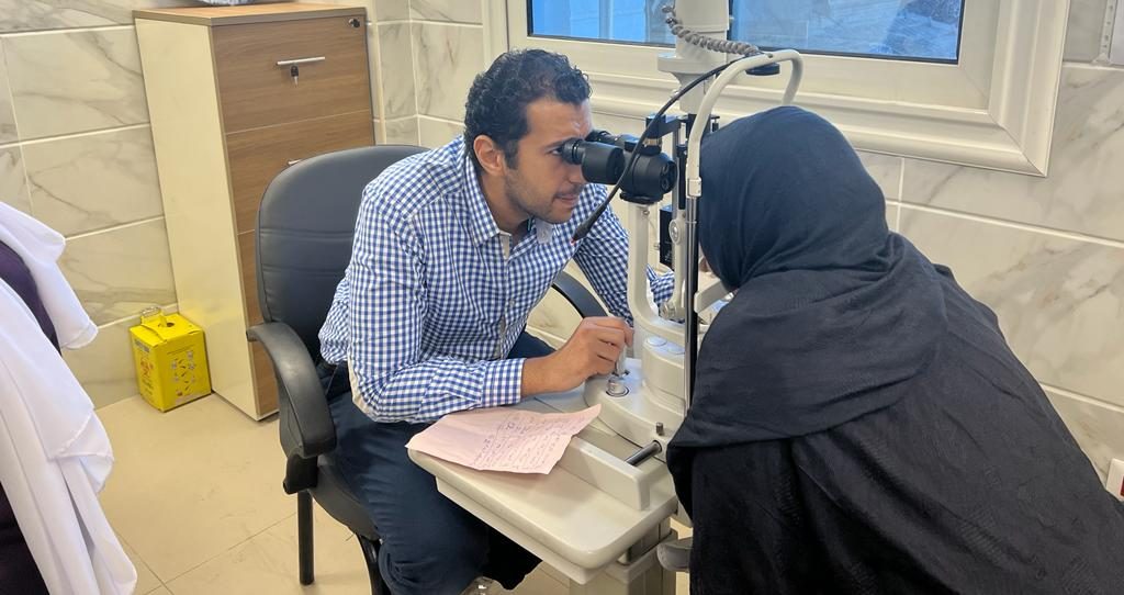 During examination of eye diseases