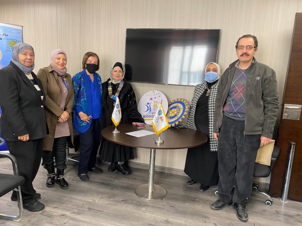 President & members of IWC of Heliopolis at the Department of Pediatric Cardiology Ain Shams University