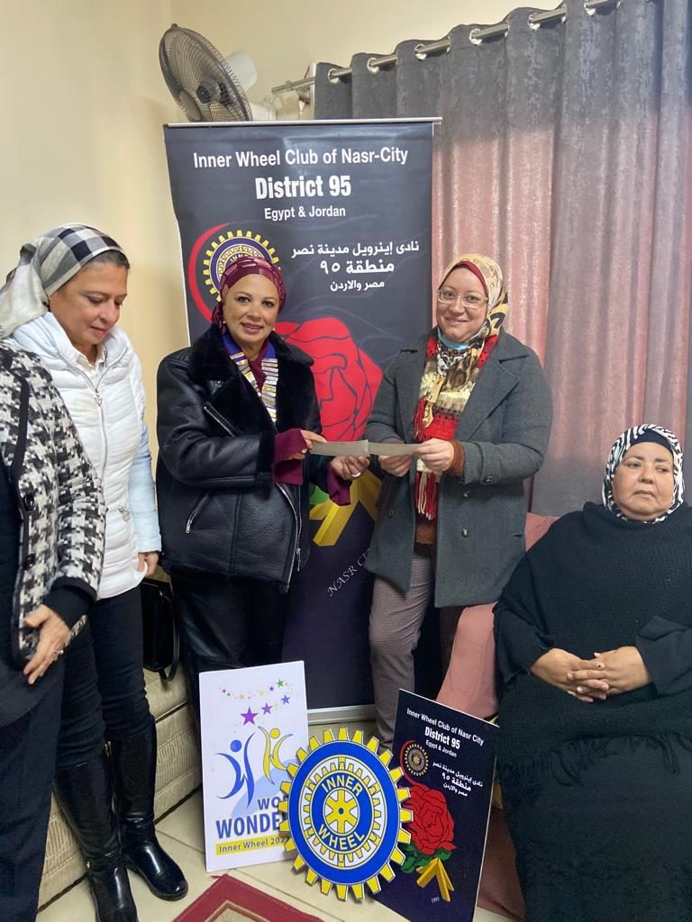 The Club donated a cheque for the medical cost for the inmates of the home