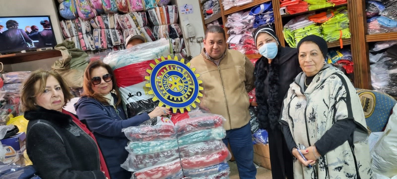 1-IWC of Alexandria Mediterranean sent 100 blankets through the Egyptian Red Crescent Society to Syria