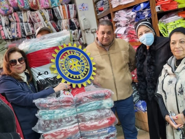 1-IWC of Alexandria Mediterranean sent 100 blankets through the Egyptian Red Crescent Society to Syria