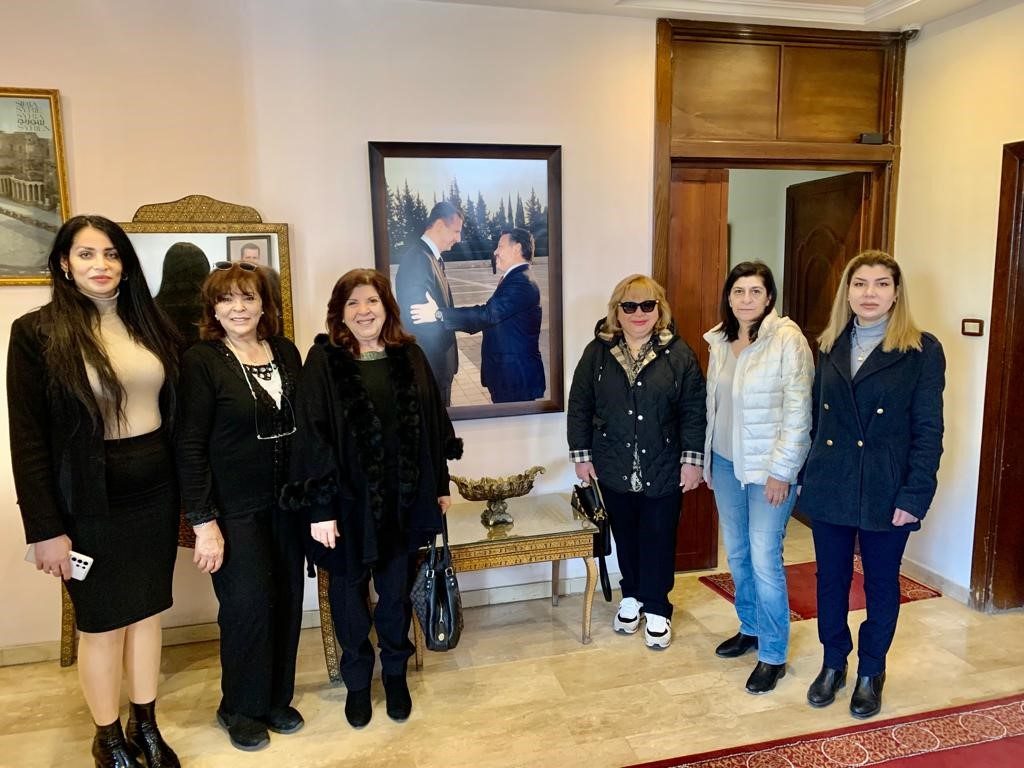 Members of IWC of Amman at the Syrian embassy in Amman