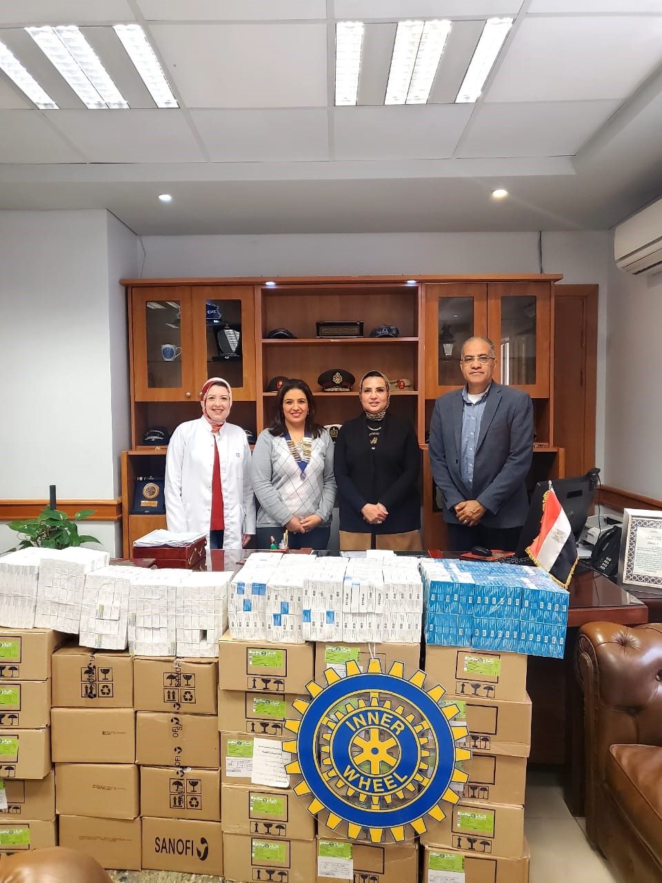 1-IWC of Alexandria, El-Nozha, delivered medicines to Ayadi El Mostakbal Hospital.