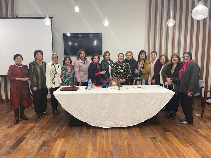 1-Members of IWC of Nile and the Egyptian writer Mrs.Mona Aref