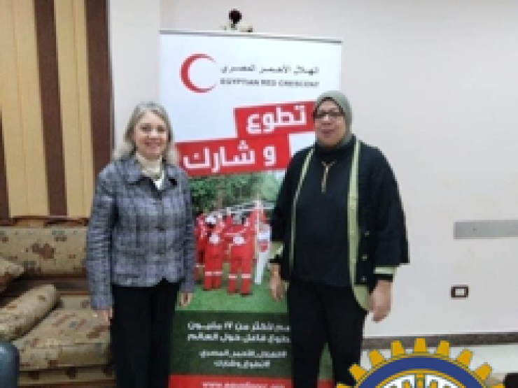 IWC of Alexandria East donated a sum of money to the Egyptian Red crescent