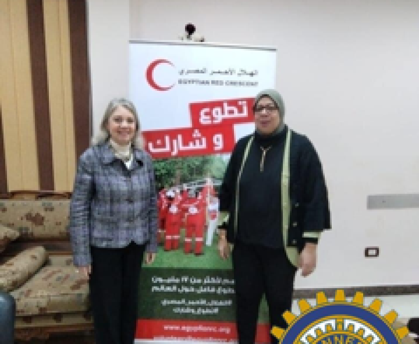 IWC of Alexandria East donated a sum of money to the Egyptian Red crescent