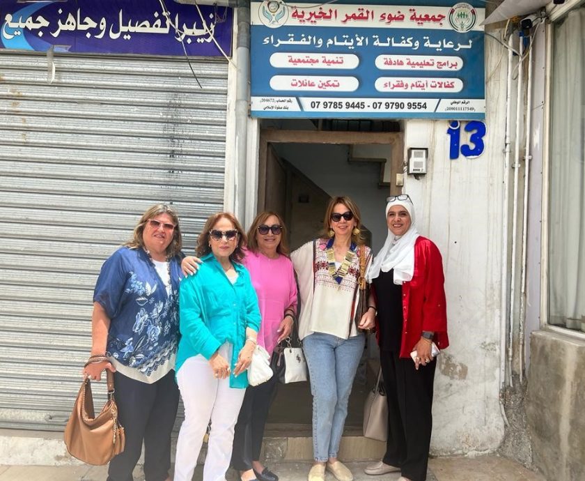 1-IWC of Amman Philadelphia visited the Charitable Association for the Moonlight and handed them medical equipment.