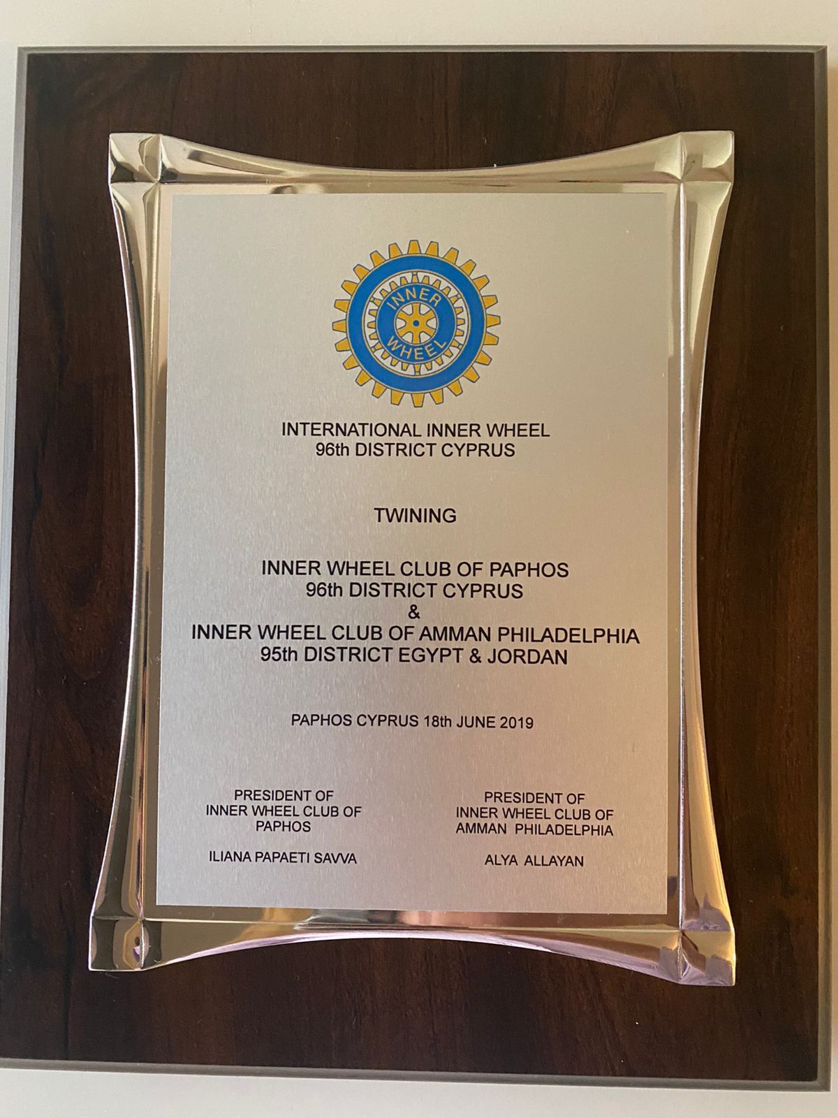 IWC of Amman Philadelphia D95 with IWC of Paphos D96 Cyprus